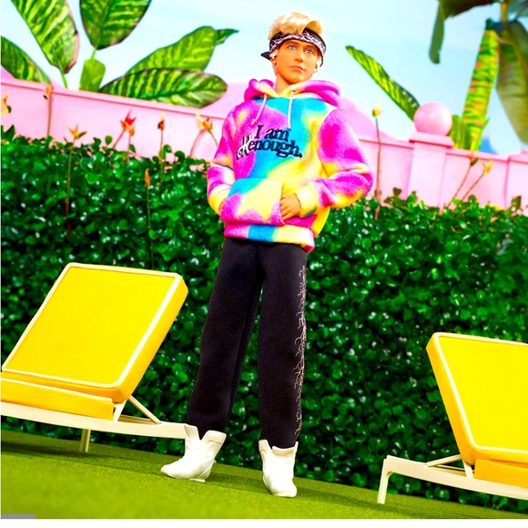 Ken Doll Wearing “I Am Kenough” Hoodie – Barbie The Movie - Picture 1 of 1